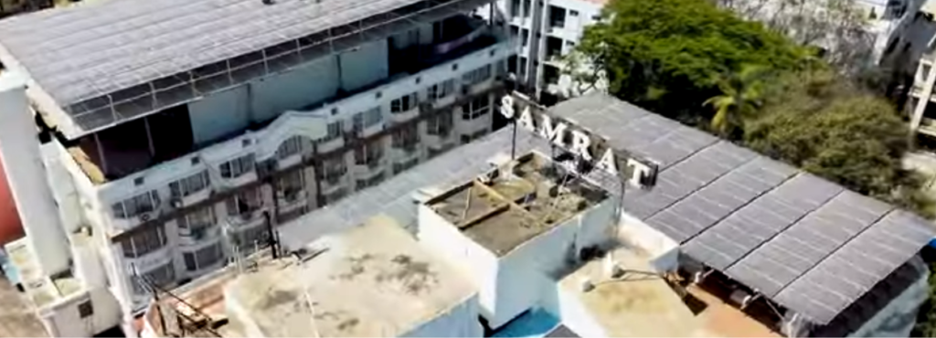 200 kW commercial rooftop solar system at Samat Hotel Bangalore by POWER INC SOLAAR